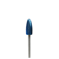 Frez wolframowy tęczowy skręt stożek niebieski do żelu akrylu